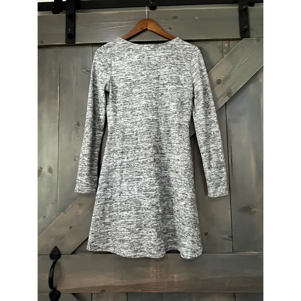 Altar'd State Gray‎ Marl Knit Asymmetrical Button Dress Medium Skater Grunge - Image 5