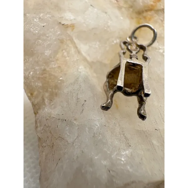 Vintage Sterling Silver Chair Charm Miniature Furniture Pendant 1.36g - Image 6