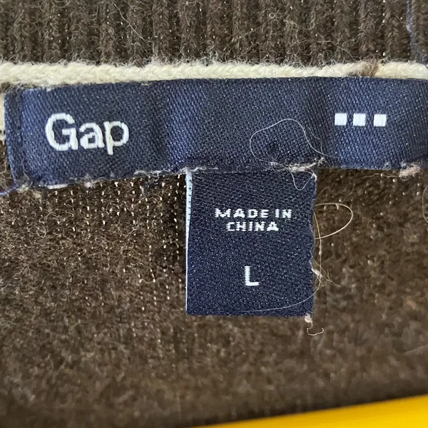 FINAL MARKDOWN GAP Chocolate striped Knit Pullover large - Image 2