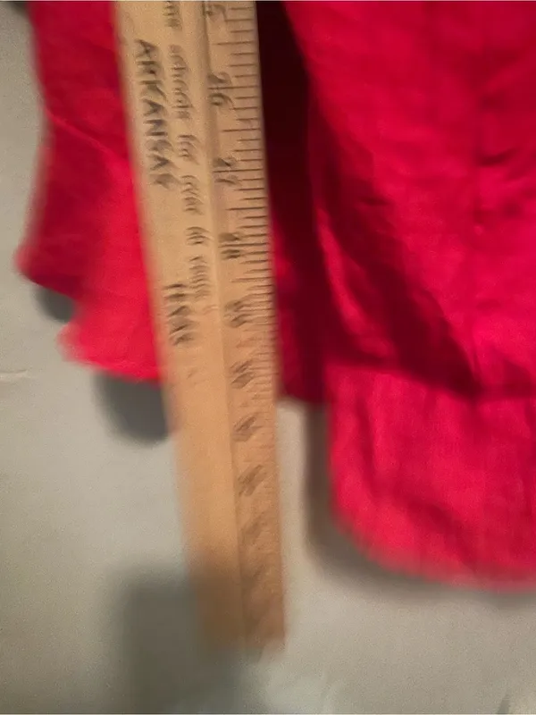 Hello Molly Red Wrap Mini Dress Medium Open Back Ruffle Hem Cocktail Party Date - Image 4