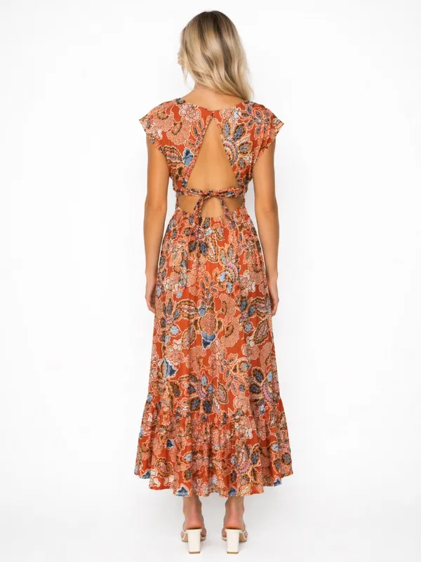 MISA‎ - Dana Mae Cut‑Out Cotton Floral Maxi Dress - Image 6