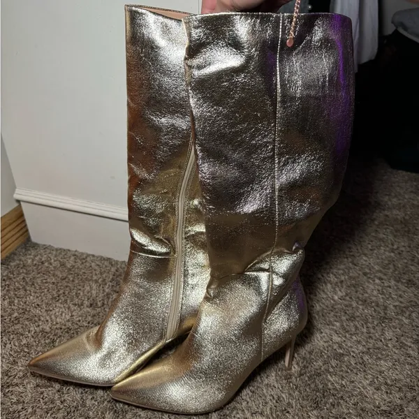 JustFab Metallic Boots - Image 4