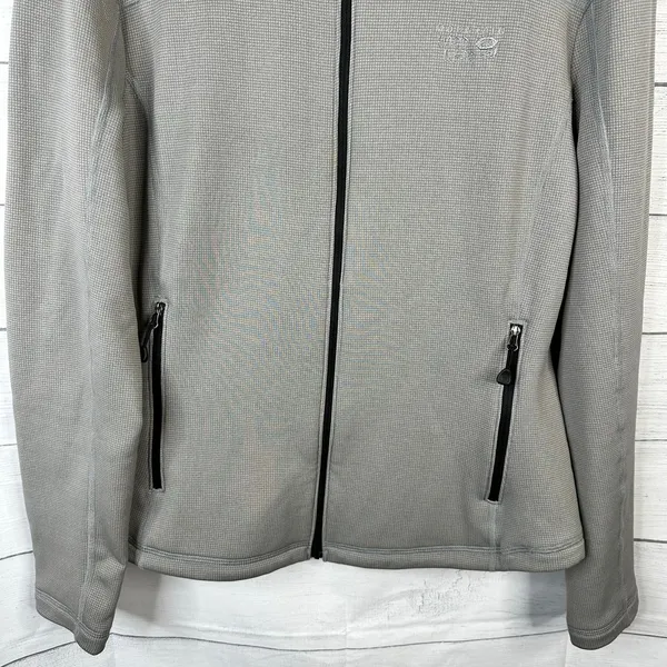 Mountain Hardwear Womens size Large Microchill Full Zip Up Jacket Gray Hiking - Image 4