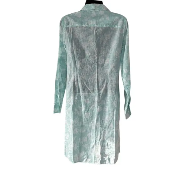 Brooks Brothers Reyn‎ Spooner Hawaiian Traditionals Shirt Dress Sz 6 Blue White - Image 3