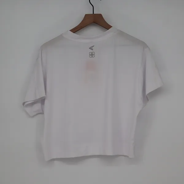 Easton JS WMS Crop Tee White Short Sleeve Boxy Athletic Top Large - Image 8