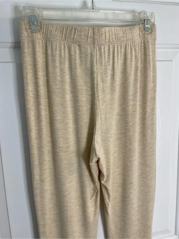 Three Bird Nest Oatmeal Wide Leg Pants Elastic Waist Size Small new lounge chic - Image 6