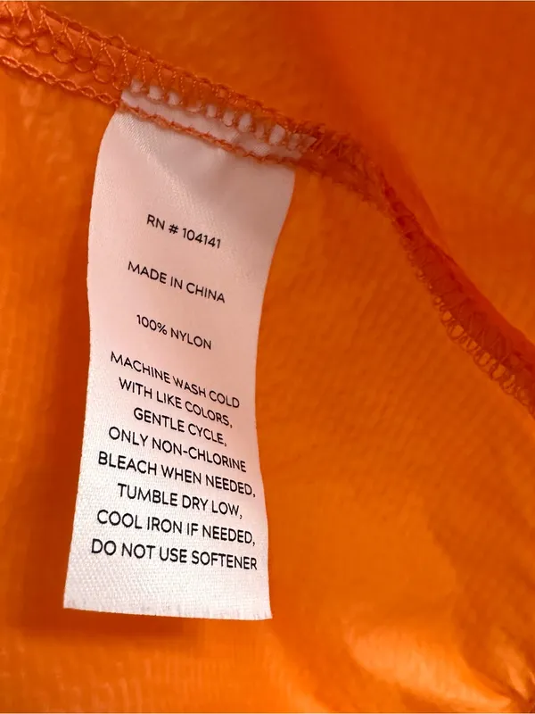Alpine Design Orange Lightweight Zip Pockets Hooded Windbreaker Jacket Large - Image 6