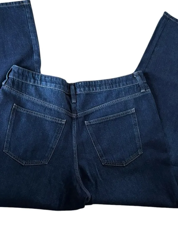 Universal Thread Women's High-Rise Wide Leg Jeans Sz 16R Dark Wash 100% Cotton - Image 4