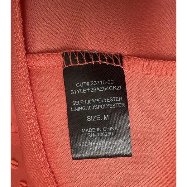 Francesca's Trixxi Womens Coral Swiss Dot Tired Mini Dress Spaghetti straps Sz M - Image 10