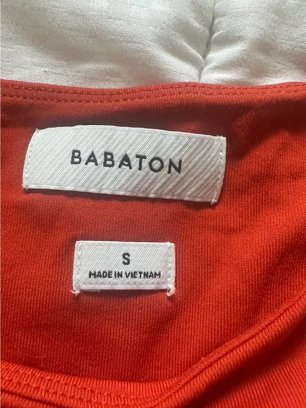 Babaton Burnt Orange Short Sleeve Crop Top - Image 3