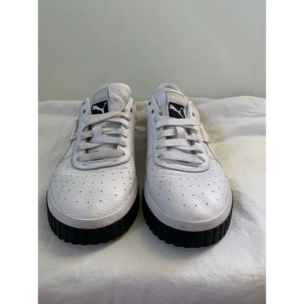 Puma Cali Platform Womens Size 9.5 White Sneakers Casual Shoes 369155-04 - Image 4