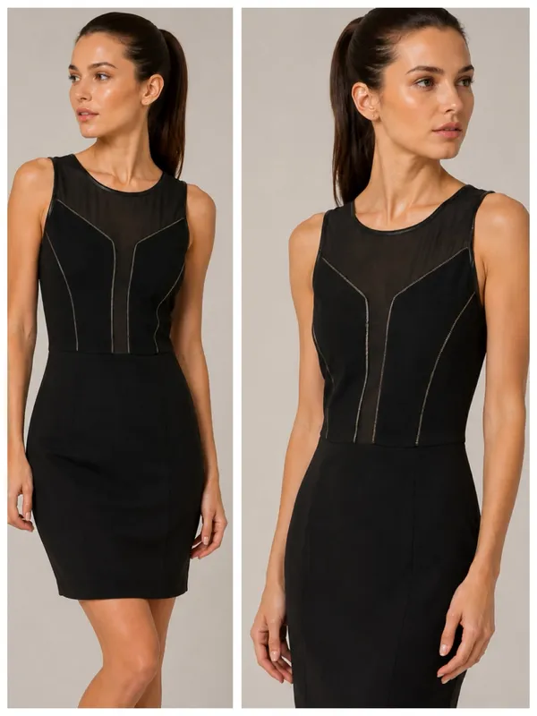 ASTR Sleeveless Cut-Out Mesh Black Bodycon Cocktail Dress, sz. XS - Image 15