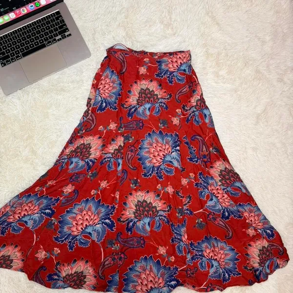 Farm Rio Red Luang Maxi Skirt Size XS NWOT. - Image 2