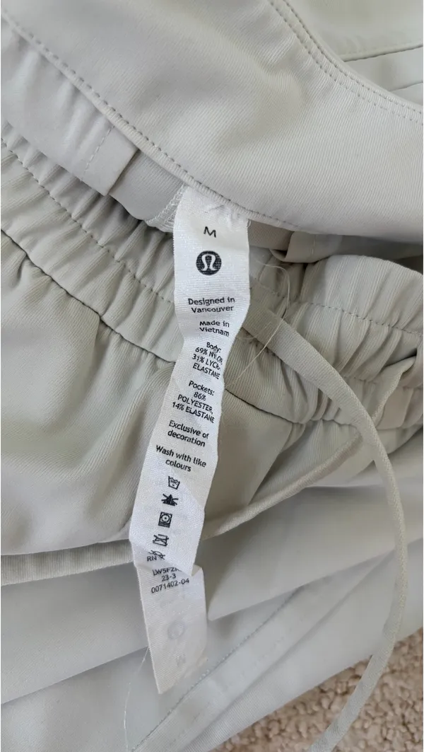 Lululemon Women’s Lounge Track Pants Cream White Size Medium - Image 4