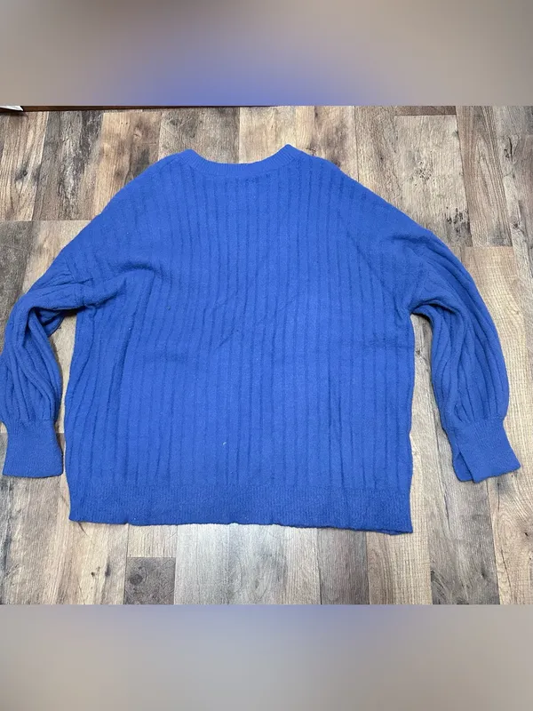 aerie Royal Blue Ribbed Crewneck Sweater - Image 5