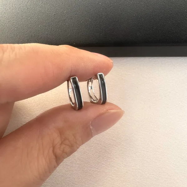 Geometric Square Small Hoop Earrings for Men Women Streetwear Unisex Style - Image 5