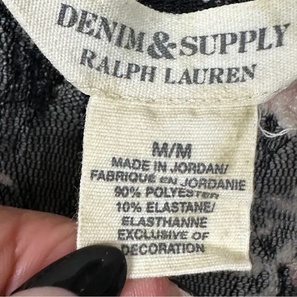 Denim & Supply Ralph Lauren Ethereal Dainty Cottage Floral Lace Y2K Medium - Image 13