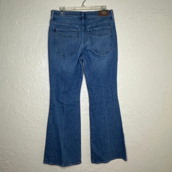 Madewell Flea Market Flare Jeans‎ Blue High Rise Stretch DM7415 Size 30 - Image 3