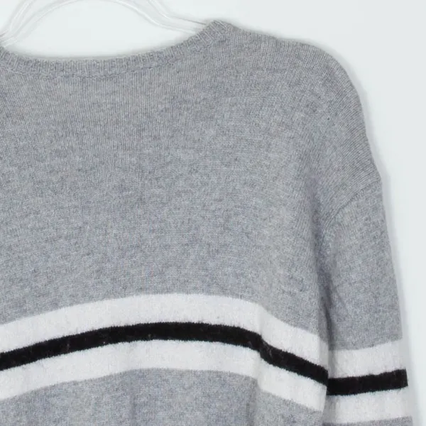 Brandy Melville‎ Wool Cashmere Blend Long Sleeve Gray Striped Sweater - Image 9