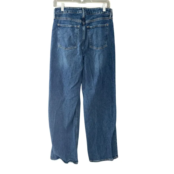 Old Navy Extra High-Waisted‎ Wide-Leg Jeans Medium Wash Blue Womens Size 4 - Image 2