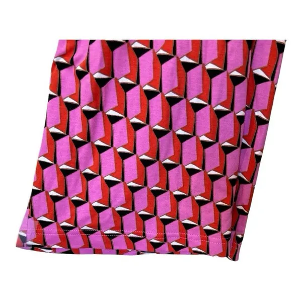 DVF Target Diane Von Furstenberg‎ Pink Geo Print Jumpsuit Size Small - Image 6