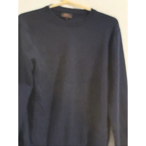 Quince 100% Mongolian Cashmere Sweater Navy Blue L Crewneck Pullover Minimalist - Image 3