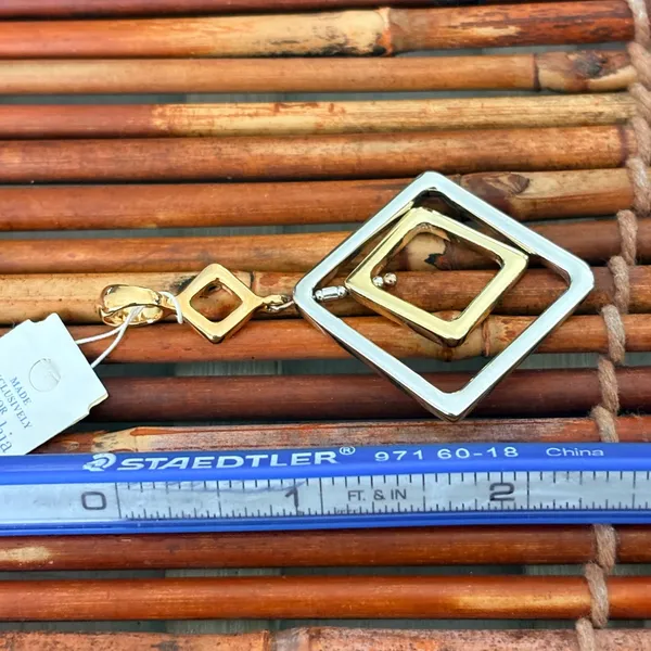 Lia Sophia Gold and Silver Geometric Necklace Pendant - Image 5