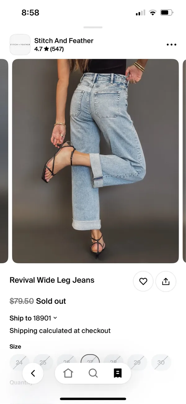 Revival Wide Leg Jeans - Image 3