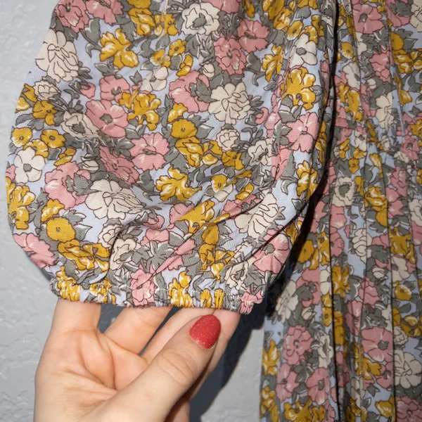 New Pink & Yellow Floral Reversible Maxi Dress Size Small - Image 3