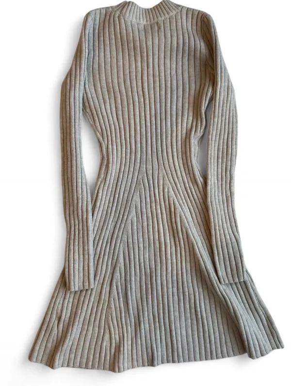 Hollister Cream Ribbed Sweater Dress - Image 2
