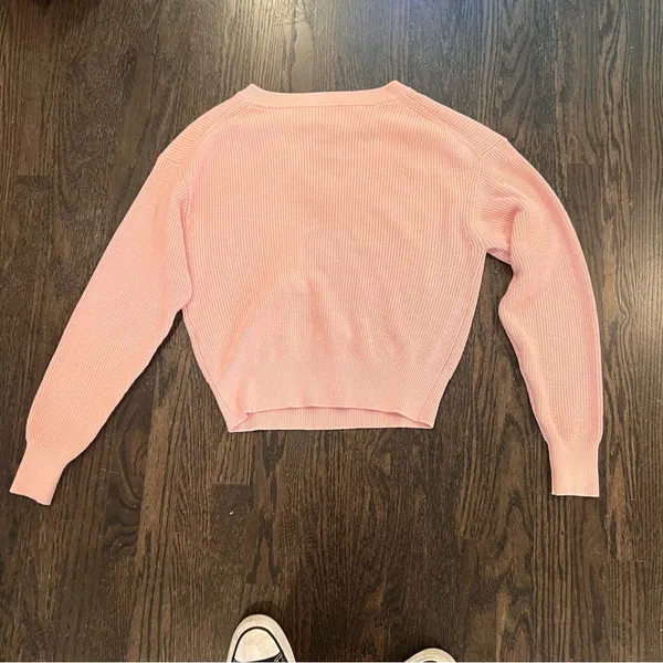 Wilfred Soft Pink V-Neck Sweater - Image 11