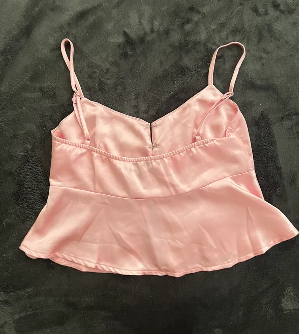 Motel Rocks Pink Silk Tank Top - Image 3
