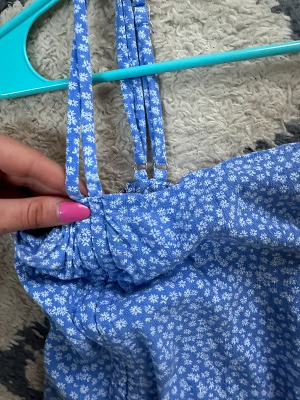 Summer Floral Dress Blue - Image 3