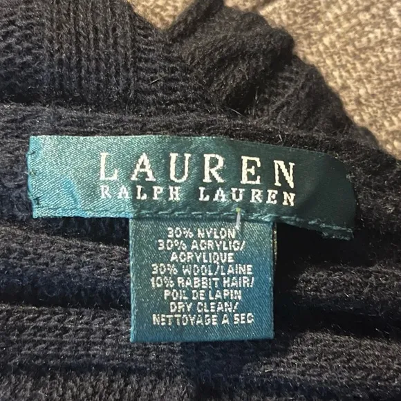 Lauren Ralph Lauren Waterfall Cardigan Womens Sz Medium Wool‎ Rabbit Hair Blend - Image 3