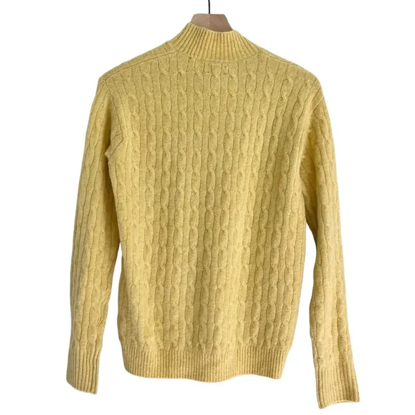 NWT J. Crew Factory Wool Mock Neck Sweater Extra Soft Yarn Yellow Small - Image 2
