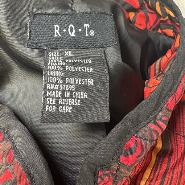 RQT Women's Sz XL Multicolored Quilted Full Zip Up Puffer Jacket - Image 8