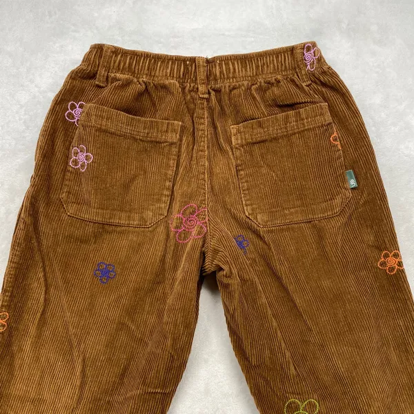 Urban‎ Outfitters Corduroy Pants Floral Embroidered Casual Brown Pants Small - Image 10