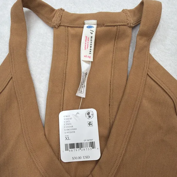 Free People Movement Women's All Clear Cami Twig Cedar Brown Size XL NWT - Image 6