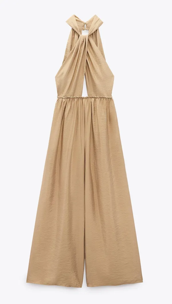 NWT JUMPSUIT WITH Halter neckline - Image 5