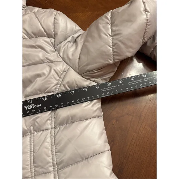 Guess Womens M Puffer Grey Hooded Jacket Black Size M - Image 10