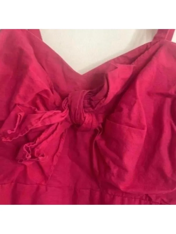 Love Riche Red Sweetheart A Line Coquette Dress Twist Front - Image 3