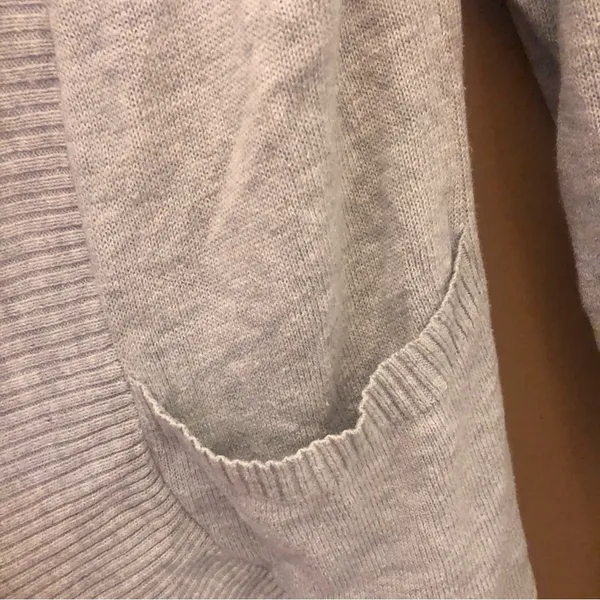 Sans Souci Open Front Ribbed Pocket Cardigan Grey Small‎ - Image 6