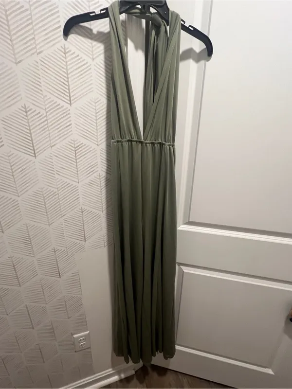 12th TRIBE HALTER JUMPSUIT FLOWY WIDE LEG BODYCON BADDIE FESTIVAL SML - Image 15