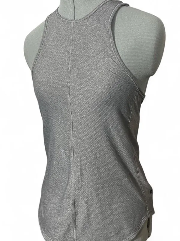 Lululemon Swiftly Tech Gray Striped Racerback Tank Top Women's Size S/M Athletic - Image 2
