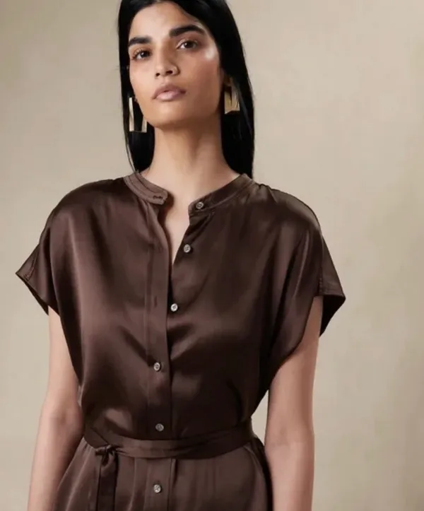 Banana Republic SERENADE SILK SHIRTDRESS - Image 4