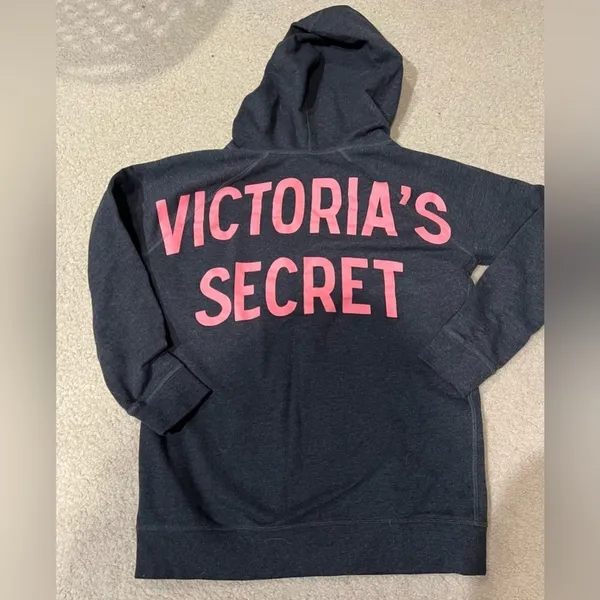 Victoria’s Secret grey hoodie sweatshirt, size medium - Image 3