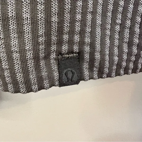 Lululemon Rest Less Cropped Half-Zip Grid Warp Rover Raw Linen Size 10 (Est) - Image 5