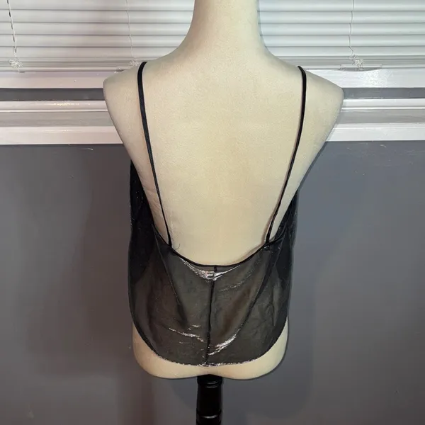 Black Sheer Camisole Top Size M/L Size M - Image 4