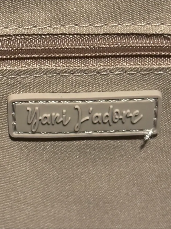 NWT Yani J'adore Elysian Collection Tote Bag Taupe Gold Hardware Convertible - Image 6