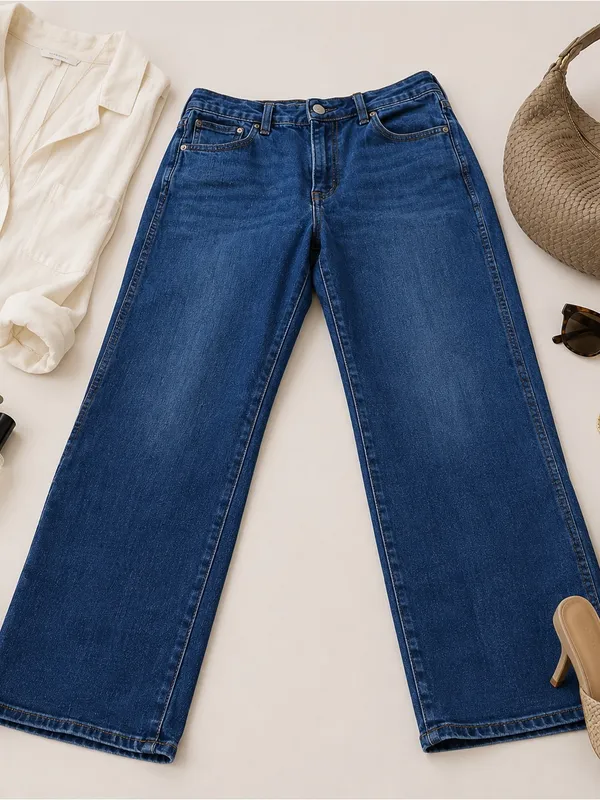 J.Crew High Rise Vintage Straight Crop Jeans Dark Wash Stretch Denim Women’s 31 - Image 6